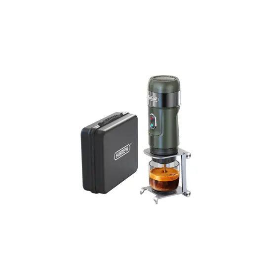 HiBREW H4B_GN prijenosni 3-u-1 aparat za kavu s torbicom | Lagani i praktični