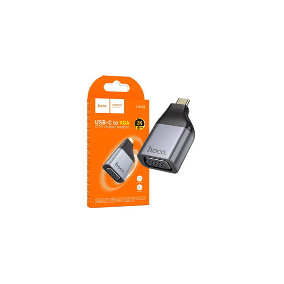 hoco. Adapter USB type C na VGA, 2K, OTG - UA34