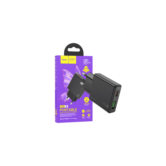 hoco. Punjač kućni, brzi, PD20W + QC3.0 Dual Port - N38 Delgado EU