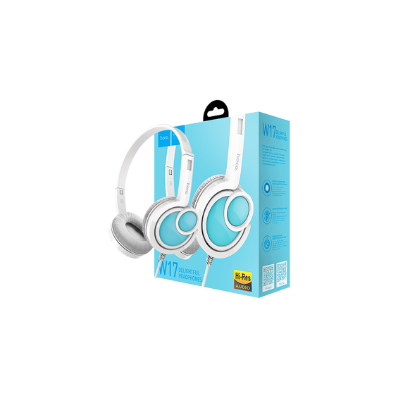 hoco. Slušalice sa mikrofonom, 3.5 mm,dužina kabela 1.5 met,bijela - W17 Delightful Headphones MIC WH