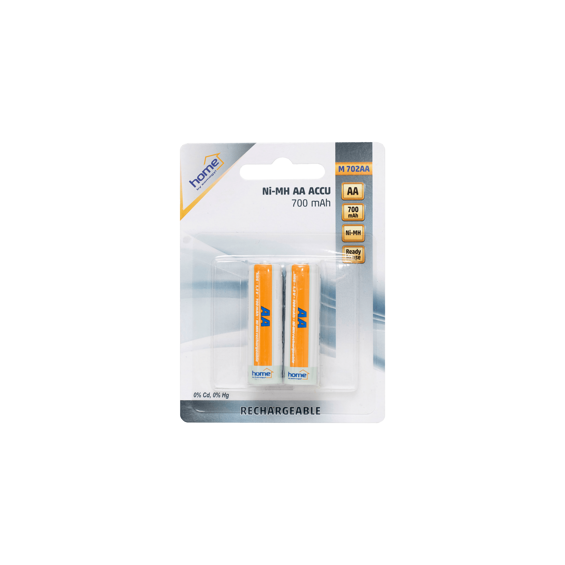 home Baterija punjiva AA, 700mAh, NiMh, blister 2 kom - M 702AA/2