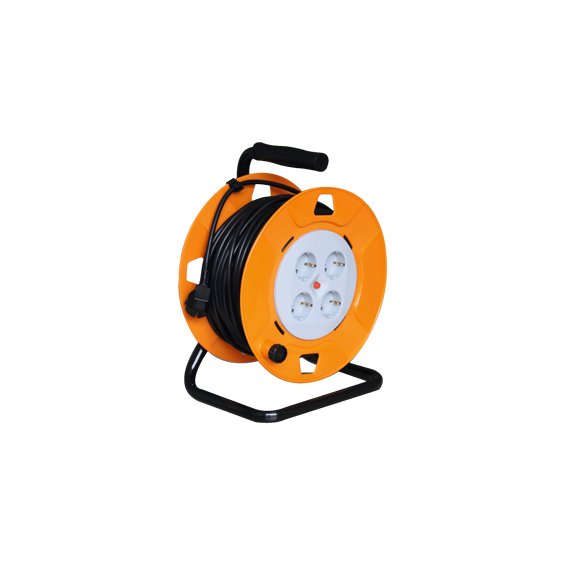 home Motalica za kabl, 25 met., H05VV-F, 3G1.5 mm², IP20 - HJR 4-25/1,5