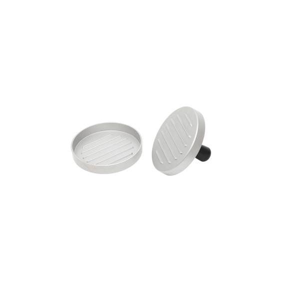 home Preša za hamburgere, rebrasti aluminij, promjer 115 mm - GRT06