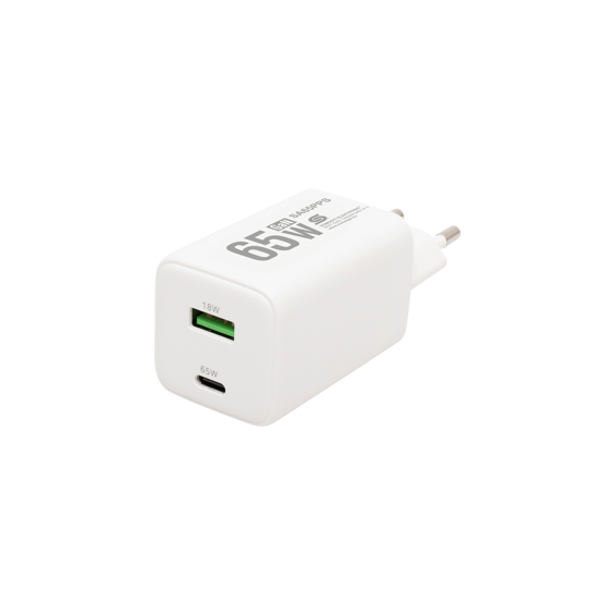home Punjač kučni, brzi, 1 x USB-A, 1 x UCB-C, 65W, GaN - SA65PPS