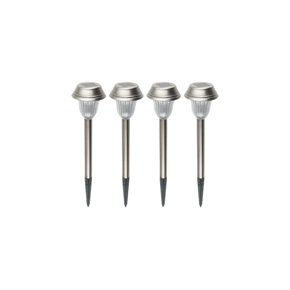 home Solarna vrtna LED lampa, metalna, set 4 komada, 200 mAh - MX 807/4