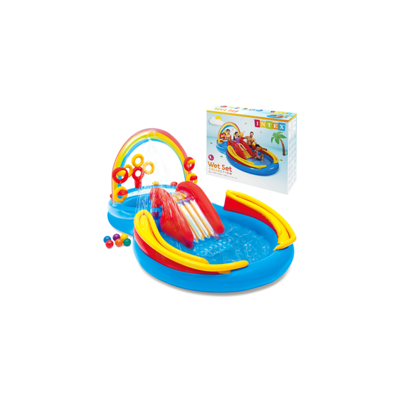 Intex 57453NP Rainbow vodeni park s toboganom