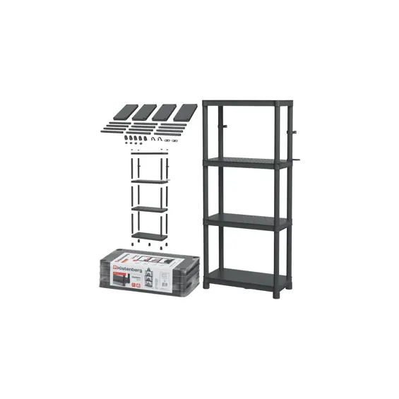 Kistenberg Stackaro Solid 60 KSS60L4HD plastični regal 58 × 28 × 131,5 cm – nosivost 185 kg