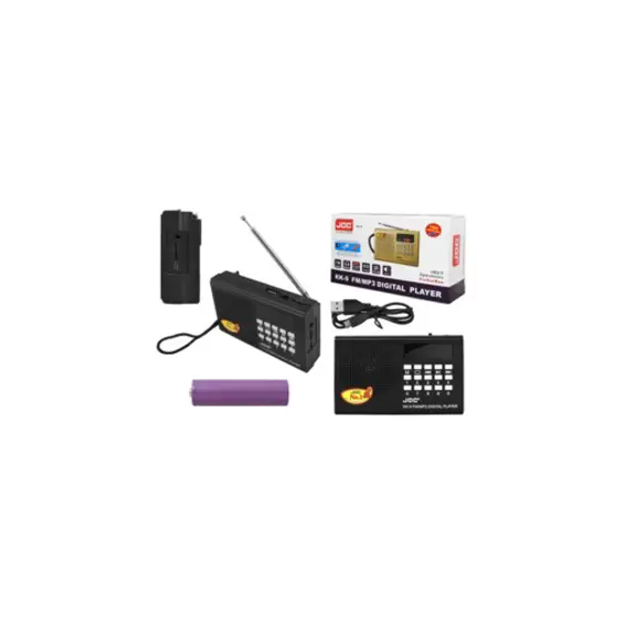 KK-9 džepni FM radio s USB-om, microSD utorom i baterijom 18650