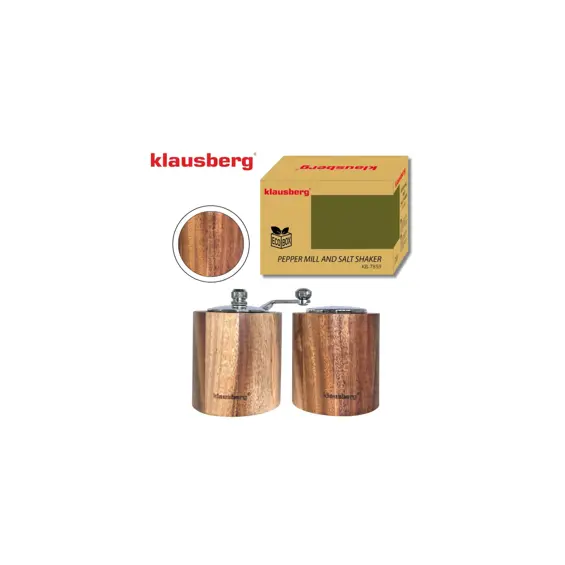 Klausberg KB-7859 set mlinaca za papar i soljenke od bagremova drva