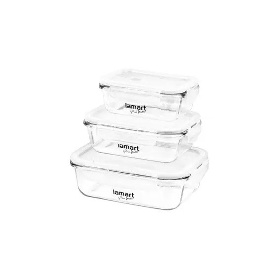 Lamart set staklenih posuda za hranu LT6011