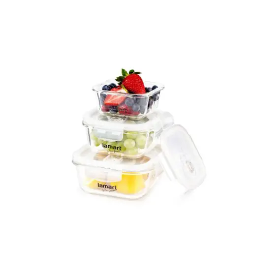 Lamart set staklenih posuda za hranu LT6012