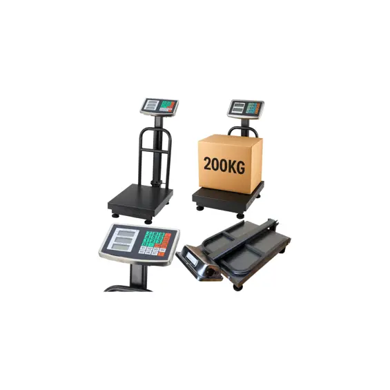 LEAN 26624 elektronička platformska vaga do 200 kg – preciznost 20 g, LCD zaslon i akumulator