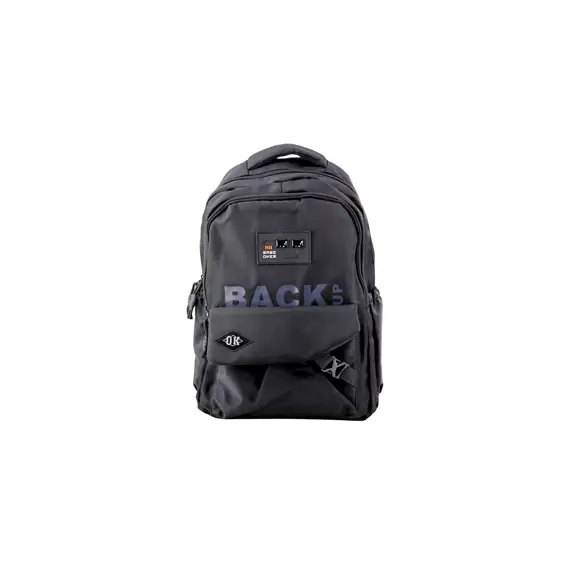 LEAN Back Up 22056 gradski i školski ruksak 23 L – 6 džepova, 46 cm, crni