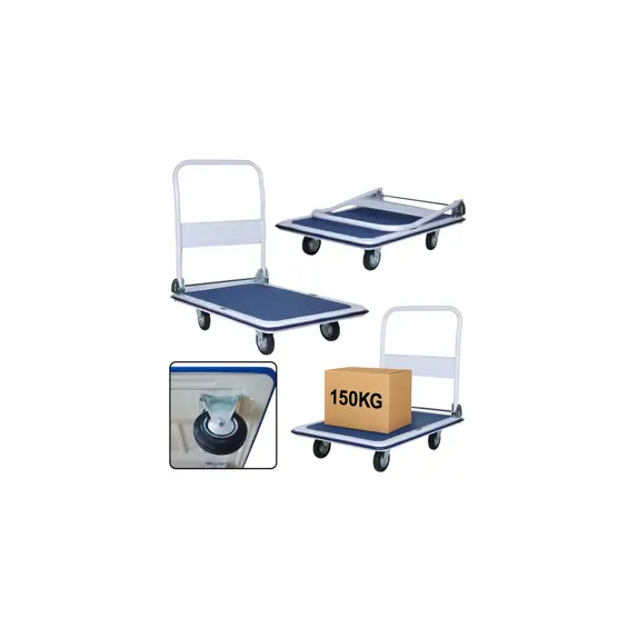 LEAN STRONG 150 kg platformska transportna kolica sa sklopivom ručkom – 72 × 47 cm