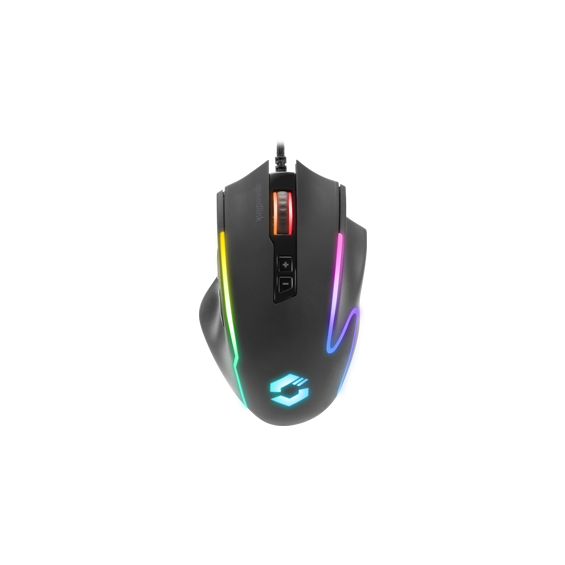 Miš SPEEDLINK Decus NX, RGB, žični, 12.800 DPI, gumeni, crni