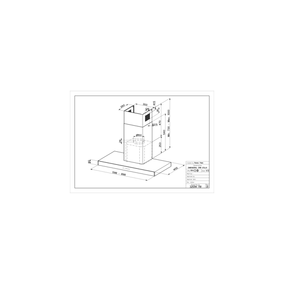 Napa Faber Stilo Glass Smart X/V A90 (710m3/h) 325.0617.016
