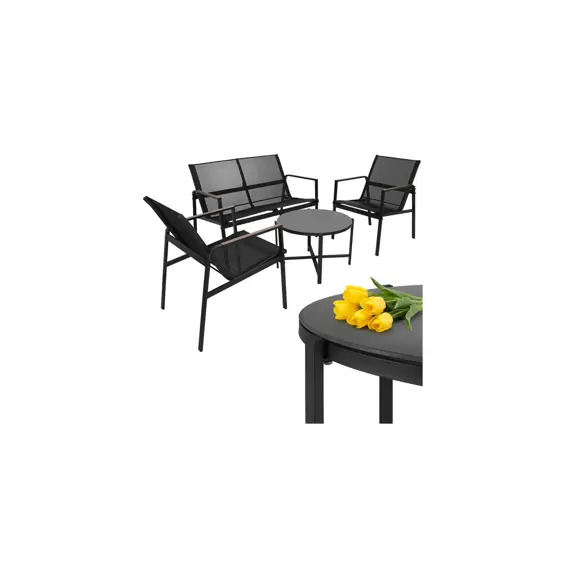 
Gardlov vrtni set namještaja 4u1 (sofa + 2 stolice + stol) s kaljenim staklom – balkon/terasa