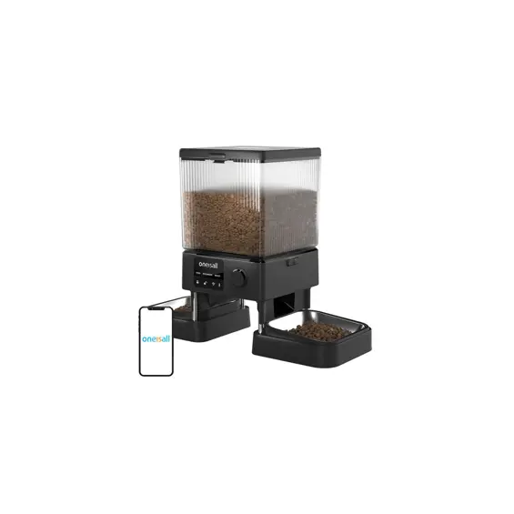 Oneisall PFD-002 Pro Wi-Fi automatska hranilica za ljubimce s 2 zdjelice, 2,1 kg