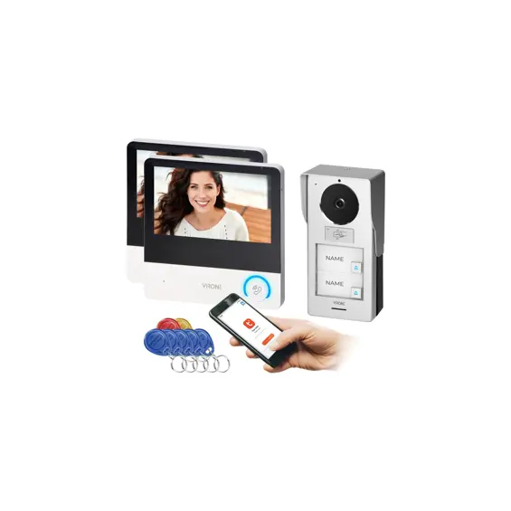 Orno AVONI MULTI video portafon za dvije obitelji – 7" Wi-Fi, 2K, RFID