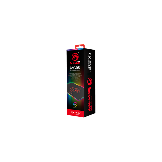Podloga za miš MARVO SCORPION MG08, M, RGB, crna
