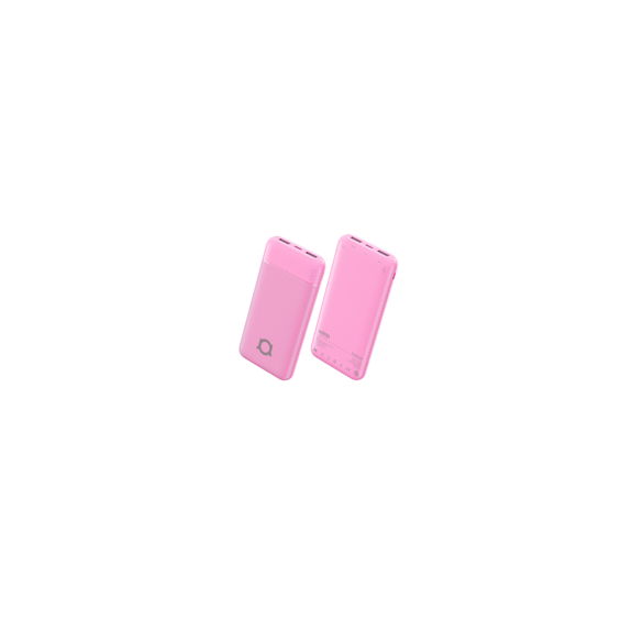 Powerbank Adda Collins PB-001-LP, Fusion powerbank, 10000mAh, Micro USB i Type-C ulazi, 2xUSB-A izlazi, 12W, roza
