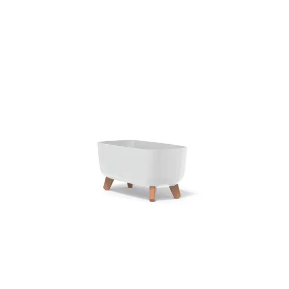 Prosperplast Gracia Case DGCL400-S449 tegla za cvijeće na nogicama 39 × 19,5 × 18,7 cm – bijela