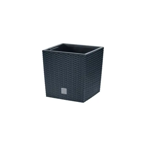 Prosperplast Rato Low DRTS225L-S433 tegla za cvijeće s umetkom 9,8 L, 22,3 × 22,3 × 22,8 cm – antracit