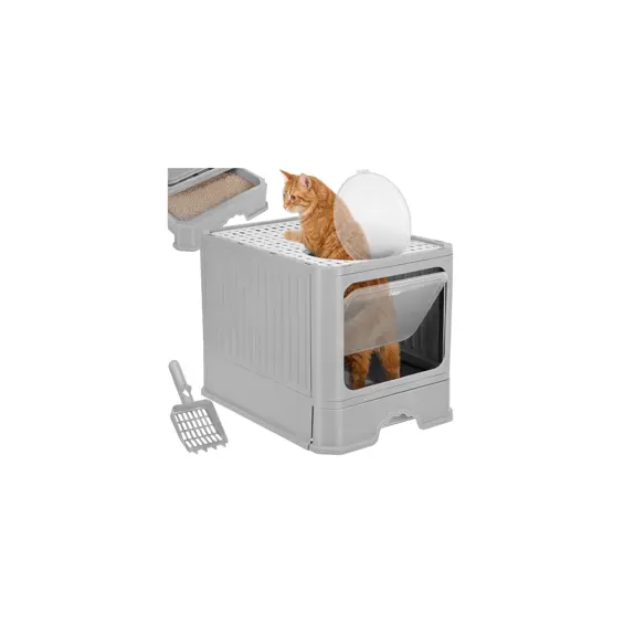 Purlov zatvoreni mačji WC s ladicom 50x36x38 cm – kućica za pijesak s lopaticom