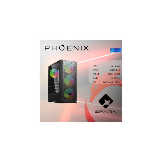 Računalo Phoenix SPARK X-112 Intel i5 14400/16GB DDR4/NVME SSD 1TB/500W/Windows 11 PRO