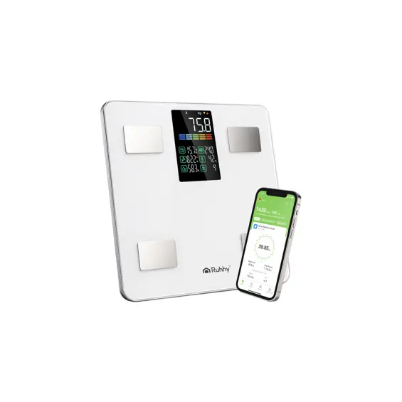 Ruhhy pametna vaga s analizom tijela 226 kg – BMI, Bluetooth, Feelfit app