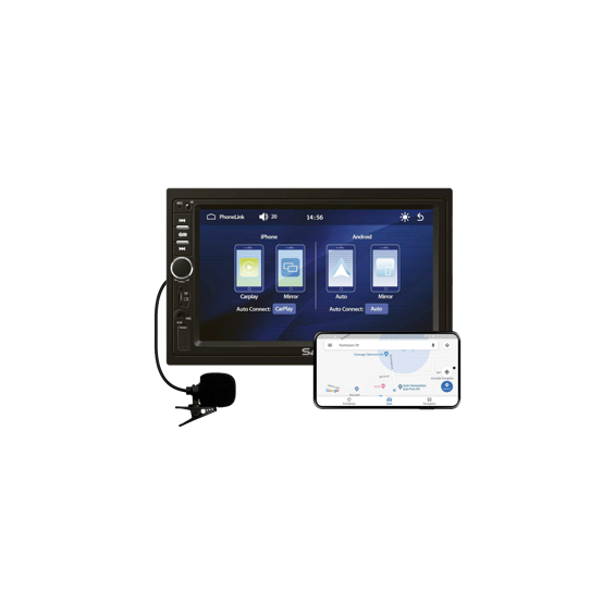 SAL Auto radio, 4 x 45W, 7" LCD Display, BT, USB, microSD - VBX910