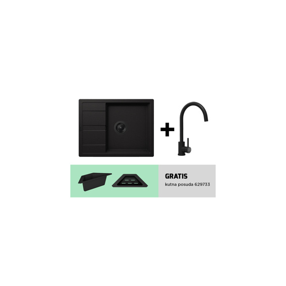 Set Schock Manhattan D-100 nero + slavina Prima crna + gratis posuda i crni pri.
