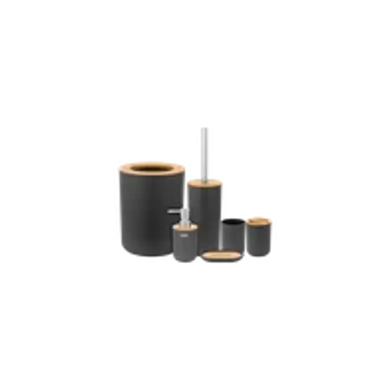 TEESA TSA0400-B set kupaonskih dodataka (6 dijelova) – crni
