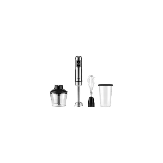 TEESA TSA3507 – Štapni blender 3 u 1, 1200 W, Turbo funkcija, sjeckalica 600 ml, posuda 800 ml, crno-srebrni
