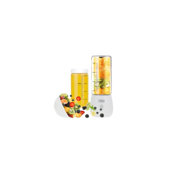 Teesa TSA3543- Bežični mikser s staklenom čašom 450 ml, 100 W, 6 inox noževa