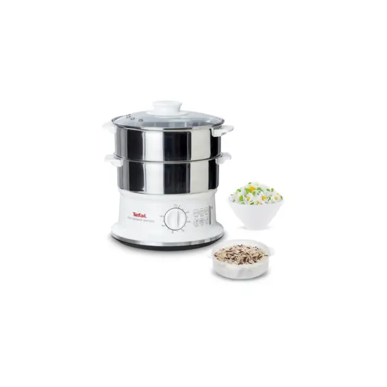 TEFAL Simply Invents VC145130 kuhalo na paru, 2 posude, 6 L, 980 W, inox/crno