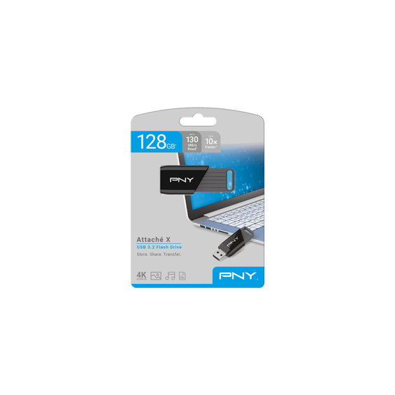 USB stick PNY Attaché X, 128GB, USB 3.2, crni