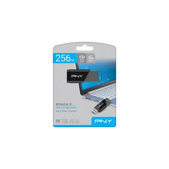 USB stick PNY Attaché X, 256GB, USB 3.2, crni