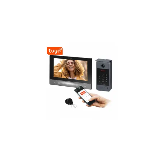 Virone CERO VDP-73/B Wi-Fi videodomofon 7″ Full HD s RFID čitačem i tipkovnicom