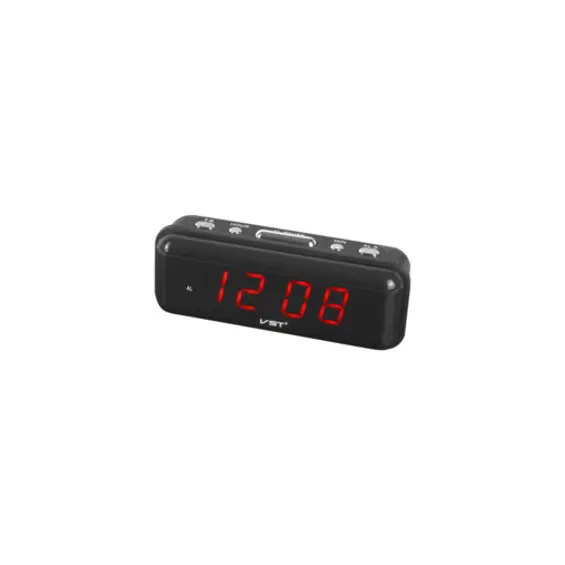 VST-738 digitalni LED budilnik s crvenim zaslonom