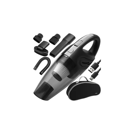 XTROBB 26203 - bežični ručni auto usisavač – USB-C, 2600 mAh, HEPA filter, set nastavaka