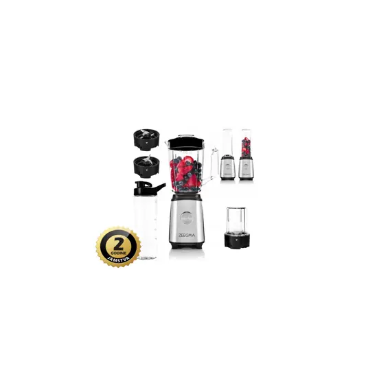 ZEEGMA Vitamine Blender, 1050W, Čaša 1L, 2x Sportska Boca 0,6L i Mlinac za Kavu