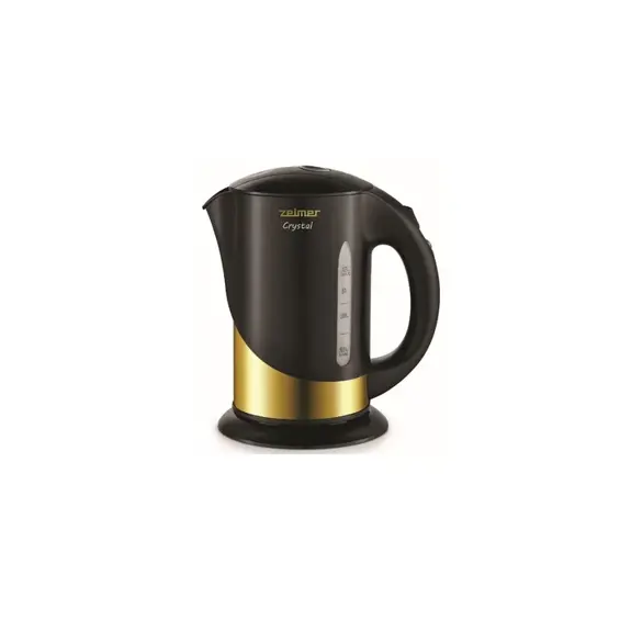 Zelmer ZCK7630 Crystal Gold električno kuhalo za vodu 1,7 L – 2200 W, 360° baza, crno-zlatno