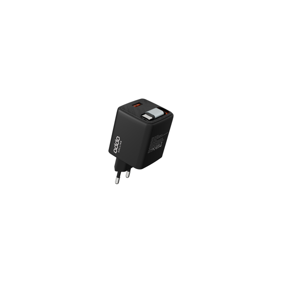 Zidni punjač Adda Collins CH-011-BK,Type C ulaz, s integriranom Type C kabelom,30W, GaN, crni