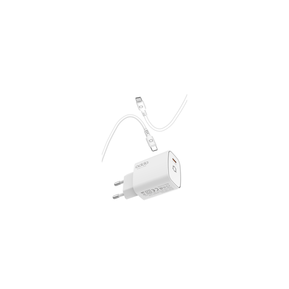 Zidni punjač Adda Collins CH-051-WH,20w, Type-c, s Type-C na Type-C kabelom, bijeli
