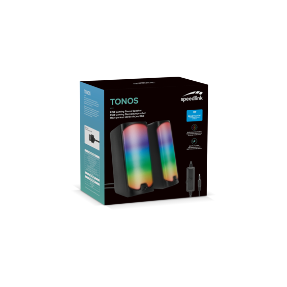 Zvučnik SPEEDLINK Tonos, RGB, Bluetooth, crni
