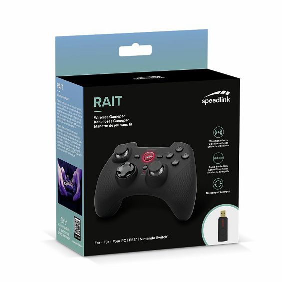 Gamepad SPEEDLINK Rait, PC/PS3/Switch/OLED, bežični, crni