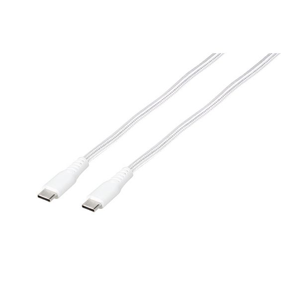 Kabel VIVANCO 62397, USB Type-C na USB Type-C, 0.5m, pleteni, bijeli
