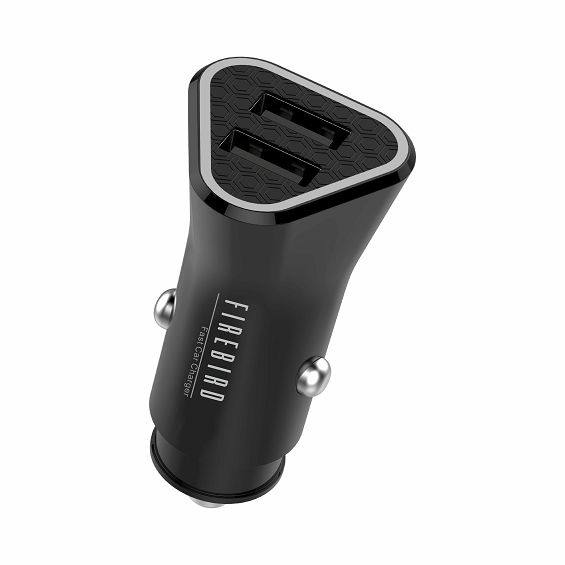 Auto punjač FIREBIRD by ADDA CC-004-BK, 2u1, USB-A, 12W, 2.4A, crni