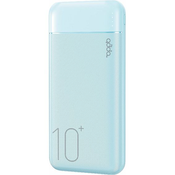 Powerbank ADDA PB-001-LB, Fusion powerbank, 10000mAh, Micro USB i Type-C ulazi, 2xUSB-A izlazi, 12W, baby plava